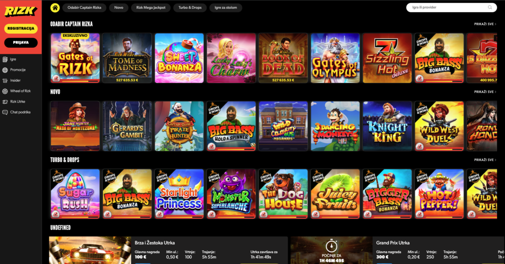 Rizk casino slot igre